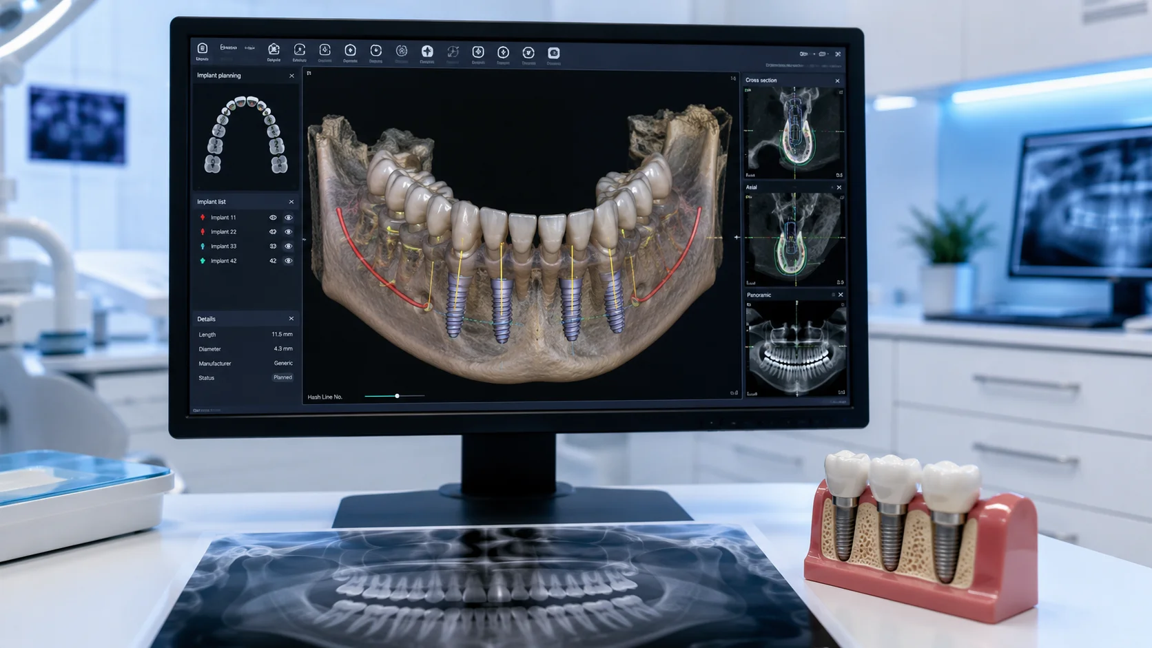 All on 4 dijital planlama: CBCT tomografi ve implant konumlandırma