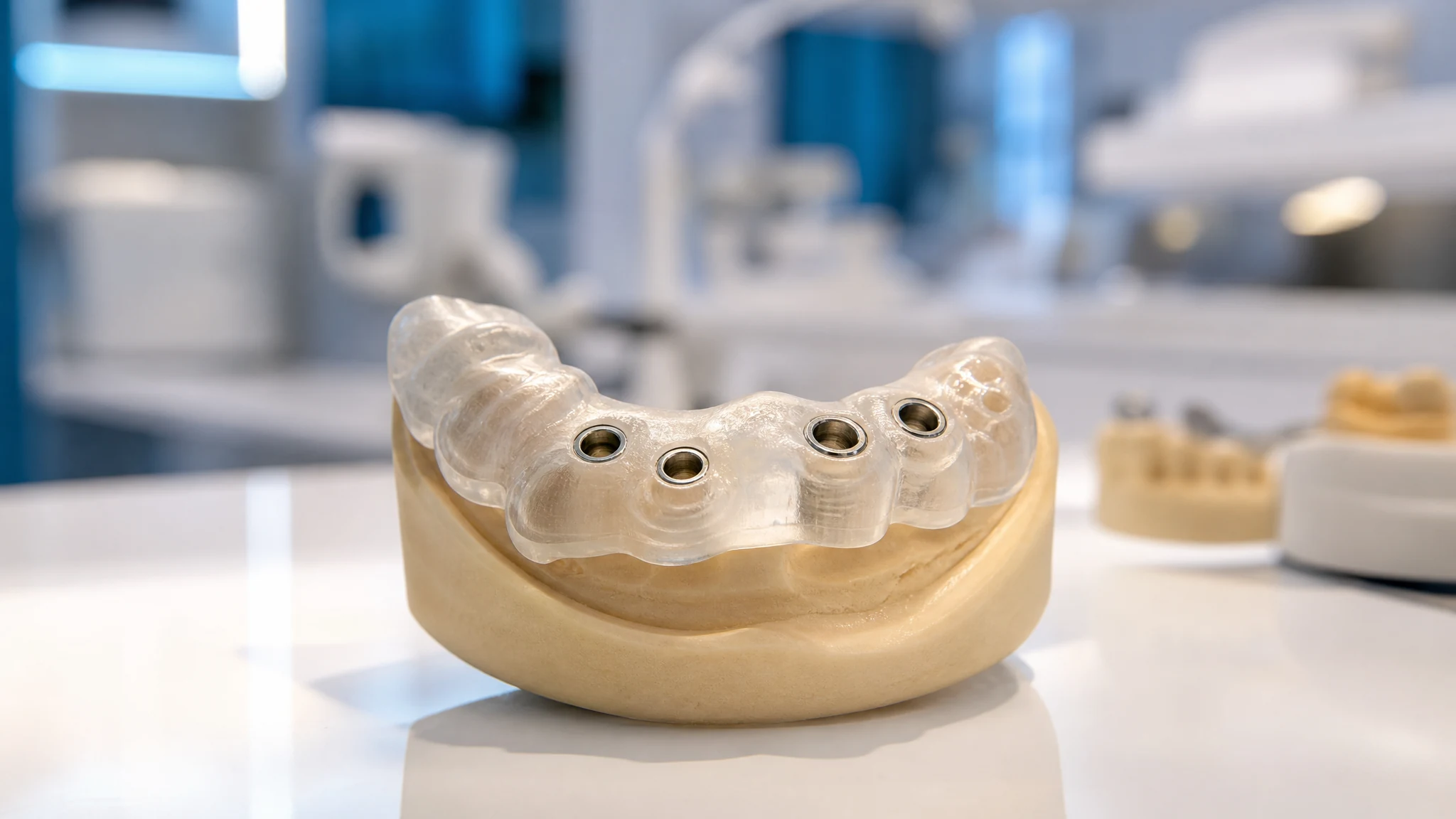 Rehberli cerrahi ve dijital implant planlamasını anlatan görsel